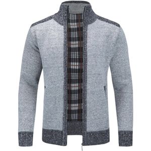 Gebreid fleece vest voor heren met volledige ritssluiting