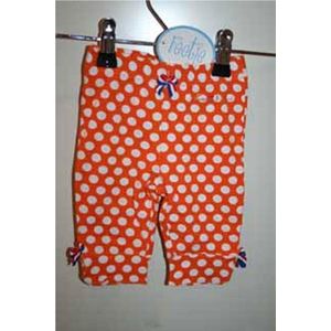 Feetje legging capri oranje stip maat 74