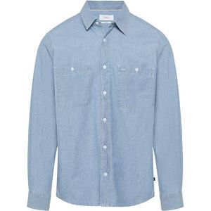 s.Oliver - Casual - Jeansoverhemd - Blauw - Katoen