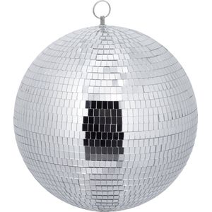 Relaxdays discobal - spiegelbal - ophangoogje - spiegel discobol - Ø 30 cm - zilver