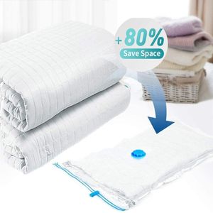 Vacuüm Opbergzakken met, Set van 8 Herbruikbare en Ruimtebesparing Vacuüm Opbergtas voor Kleding, Kleding Dekbedden, Beddengoed, Kussens