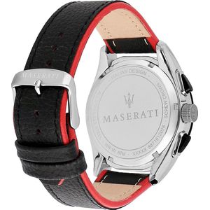 Maserati - Heren Horloge Traguardo - Zwart/Rood - Ø 45mm