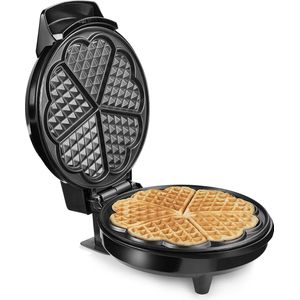 Tristar Wafelijzer WF-1160 - Hartvormige wafels - 5 wafels - Rregelbare thermostaat - 700 watt - Anti-aanbaklaag - Zwart