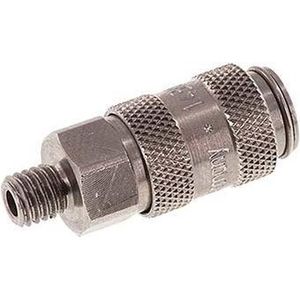 RVS DN 2.7 (Micro) Luchtkoppeling Snelkoppeling M5 Buitendraad - CLS2-M-S-5