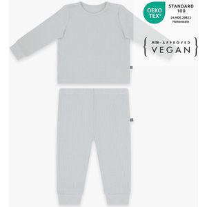 Pyjama 2-delig voor baby's en kinderen, lange mouwen, ademend & temperatuurregulerend, katoen en viscose, zacht voor de huid, stijlvol ribeffect