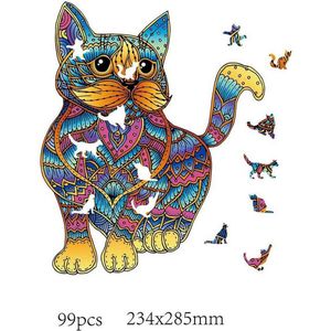 Logica Giochi Mandala Houten Legpuzzel Kat/ Cat, 23,4x28,5cm
