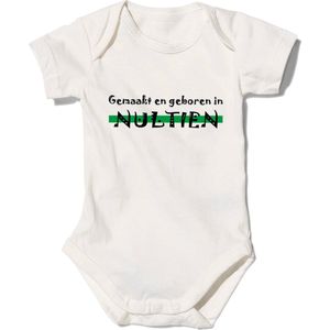 FR.KZK GEMAAKT EN GEBOREN IN NULTIEN - wit (romper/baby/Rotterdam/voetbal/cadeau/010/Rdam 0-3m / 53-60cm