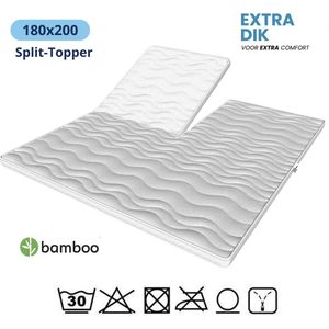 Split-Topper-Topdekmatras-Koudschuim-HR-45-180x200x 9 cm - Extra Stevige Topmatras