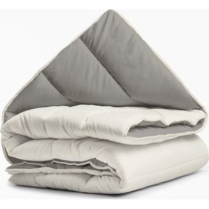 Zelesta� Royalbed Tender Grey & Cream 140x200cm - Dekbed zonder overtrek - 30 dagen proefslapen - Wasbaar hoesloos dekbed - Bedrukt dekbed - All year zomerdekbed & winterdekbed