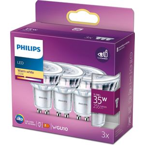 Philips MASTER LEDspot GU10 PAR16 4.3W 380lm 40D - 827 Extra Warm White, Dimmable - Replaces 50W