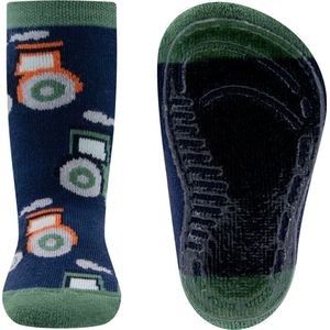 Ewers antislip sokken blauw met traktor
