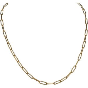 FlowJewels - schakelketting - staal - goudkleurig