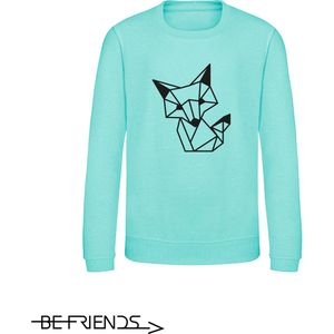 Be Friends Sweater - Vos - Heren - Mint groen - Maat S