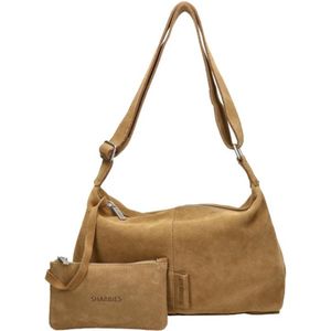 Shabbies Amsterdam Kleine Crossbodytas / Schoudertas Dames - Suède - Cas - Beige