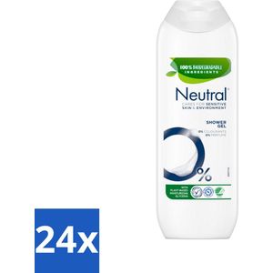 24 x Neutral - Douchegel - Gevoelige Huid - 0% Kleurstof & Parfum - Met Plantaardige Glycerine - 250 ml - Douchegel - Gevoelige Huid - Hypoallergeen - Zonder Kleurstoffen - Zonder Parfum