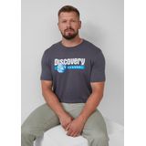 s.Oliver - Shirt - Blauw - Donkergrijs - Wit - Kwartmouw - Ronde Hals