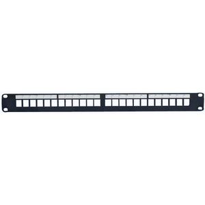 Lanview - Patchpaneel - Zwart - 1U - 19 inch - Server Accessoires
