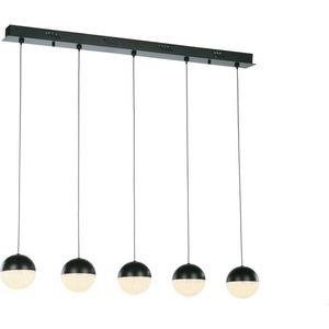 Highlight hanglamp Sparkle 5L balk 100 cm - zwart / diamant zand