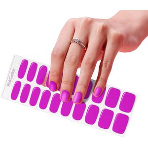 Pink Gellac UV Nagelstickers - Gellak Stickers 0042 Vivid Violet - Nail Art Gel Stickers voor Nagels - 20 stuks in 10 maten