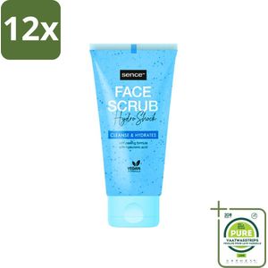Sence - Alle Huidtypes - Gezichtsscrub - Exfoliërend - 150 ml - Voordeelverpakking - 12 stuks - Gezichtscrub - Exfoliëren