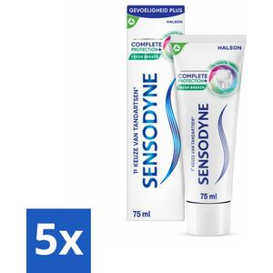 5 x Sensodyne - Tandpasta - Complete Protection + Fresh Breath - Frisse Adem - 75 ml - Gevoelige Tanden - Frisse Adem - Tandpasta - Mondverzorging - Gevoelige Tanden Beschermen