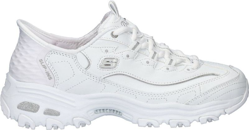 Skechers - D'Lites New Classic - Sneaker - Wit/Zilver - Dames