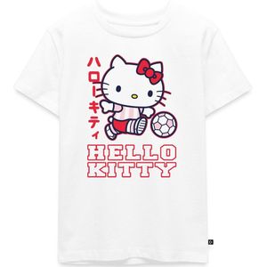 Hello Kitty Speelt Voetbal Premium T Shirt Kinderen