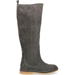 Shabbies Amsterdam Women Boot 2 CM Waxed Suede Dark Grey