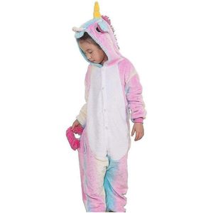 Leuke Kleurrijk Eenhoorn Onesie - Maat M (158-166cm) - Pyjama - Jumpsuit - Kostuums - Pyjama's - Nachtkleding - Themafeest - Verkleedkleding - Carnavalskleding - Dames - Heren- Kinderen - Volwassenen - Halloween