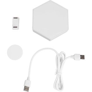 Touch Control LED-verlichting - Zeshoekige Wandlamp - USB-voeding - Slaapkamer Decor - Game Room Decor - 3 kleuren .
