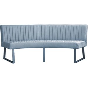 Eetkamerbank - Hengelo - geschikt voor ovale tafel 200 cm - stof Element lichtblauw 16