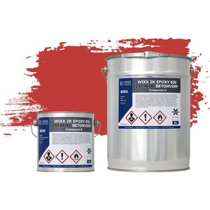 Wixx 2K Epoxy 650 Extreme Betoncoating - 10L - RAL 3020 | Verkeersrood