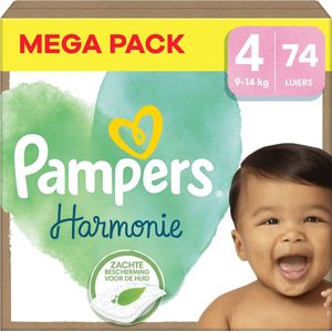 Pampers - Harmonie - Maat 4 - Mega Pack - 74 stuks - 9/14 KG