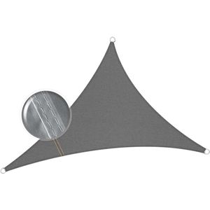 Retadou - Zonnezeil/schaduwdoek; rechthoekig; luchtdoorlatend; gemaakt van hogedichtheidspolyetheen (HDPE); met uv-bescherming; voor terras, balkon en tuin, 3x3x3m, grafietgrijs
