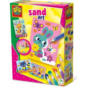 SES - Gekleurde zandkunst - Bosdieren - heldere kleuren zand - geen geklieder met lijm