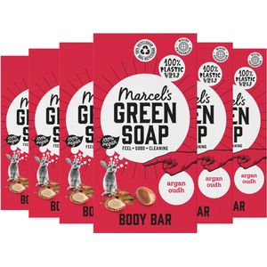 Marcel's Green Soap Body bar Argan & Oudh - 6 x 150 gram