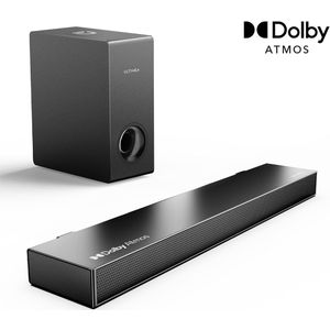 ULTIMEA Nova S50 - 2.1ch Soundbar met Dolby Atmos en Subwoofer Soundbar - Zwart