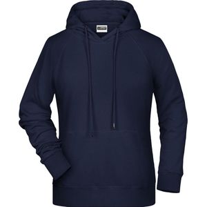 James and Nicholson Dames/dames Raglan Sleeved Hoodie (Marine)