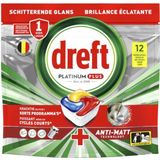 Dreft - Platinum Plus All-in-One Anti-Matt - Vaatwastabletten - 72 Tabs - 185 Gram