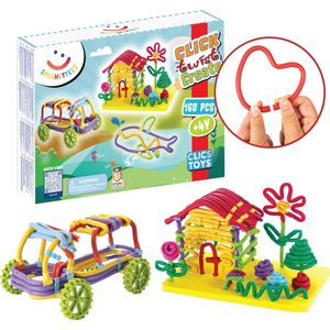 Spaghetteez 160 stuks set- flexibele bouwstaafjes- speelgoed 4,5,6,7,8 jaar jongens en meisjes- knutselen meisjes jongens- constructie speelgoed- Montessori speelgoed- educatief speelgoed