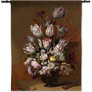 Wandkleed Stilleven met bloemen - Hans Bollongier - 120x155 cm