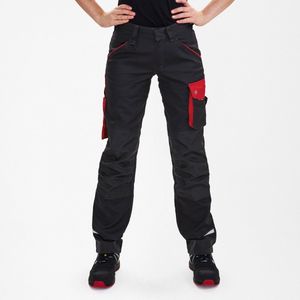 Engel - Galaxy - Werkbroek - Anthracite Grey / Tomato Red - Voor Dames