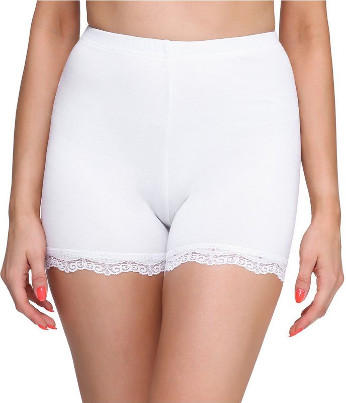 Merry Style Dames Korte Legging MS10-294 (Wit, 4XL)