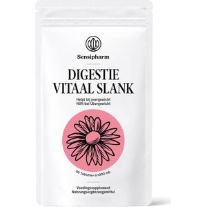 Sensipharm Digestie Vitaal Slank - Voedingssupplement bij Afvallen en Overgewicht - Natuurlijk - 90 Tabletten à 1000 mg