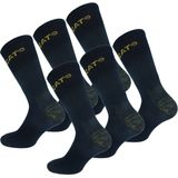 Caterpillar - Premium Werksokken - Blauw - Set van 6 Paar - Kuithoogte - Dubbele Versterking op Hiel en Teen - Katoen