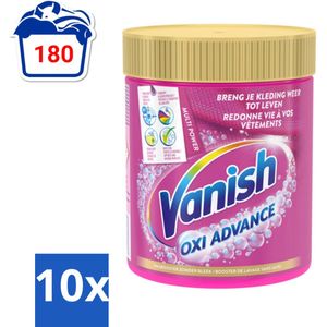 Vanish Oxi Advance - Vlekkenverwijderaar Poeder - Zonder Bleek - Gekleurde Was - 470 Gram - Bulkverpakking - 10 stuks