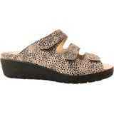 Durea - Evy - Slipper - Zwart - Leer - Klittenbandsluitingen