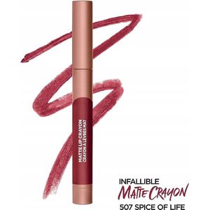 L'Oréal Matte Lip Crayon Lipstick - 507 Spice Of Life