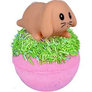 Hoppity Pop - Bath Blaster - Geur: Karamel & Roze Peper - Met Speelgoedkonijntje