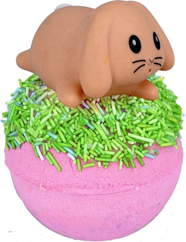 Hoppity Pop - Bath Blaster - Geur: Karamel & Roze Peper - Met Speelgoedkonijntje